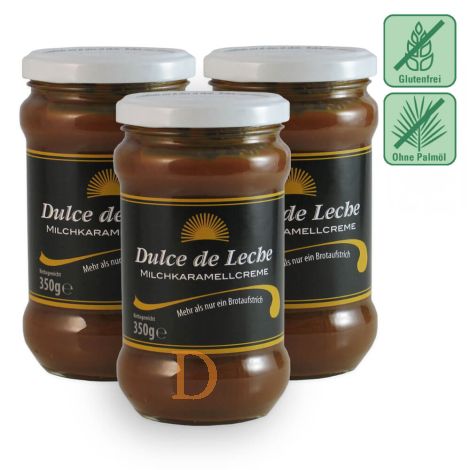 Dulce de Leche Clasico - Delicatino 3 x 350g - Milchkaramellcreme (Glutenfrei, ohne Palmöl)