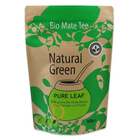 Bio Mate Tee - Natural Green PURE LEAF 500g DOYPACK - Premium Mate Tee aus Brasilien (ungeräuchert)