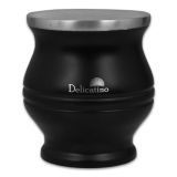 Mate cup stainless steel - Delicatino BLACK (double-walled thermo cup)